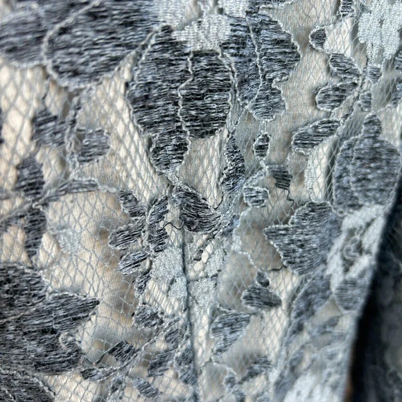 Alberto Makali Blue Floral Lace Beaded Collar Blazer Jacket Size XL - Picture 5 of 8